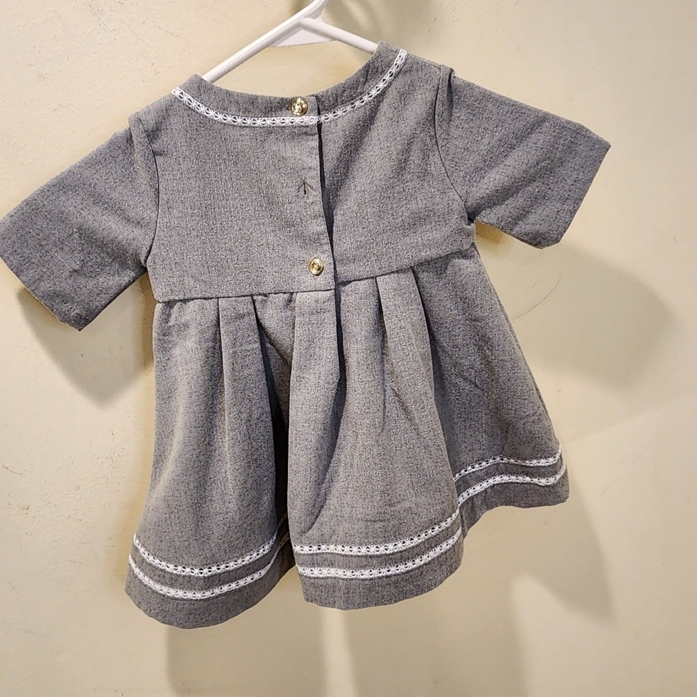 TAHARI  gray Baby girls dress size 2t - Picture 10 of 14
